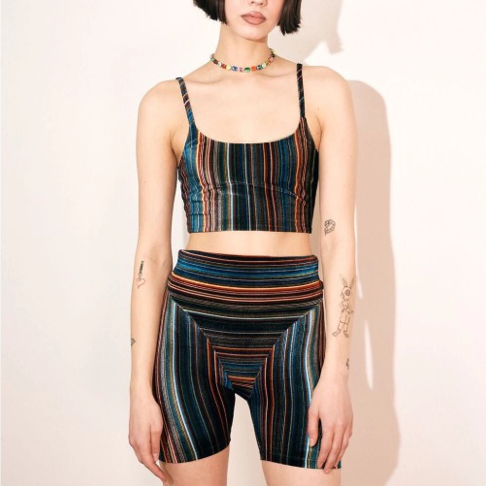 Mia Vesper Striped Multicolor Shorts